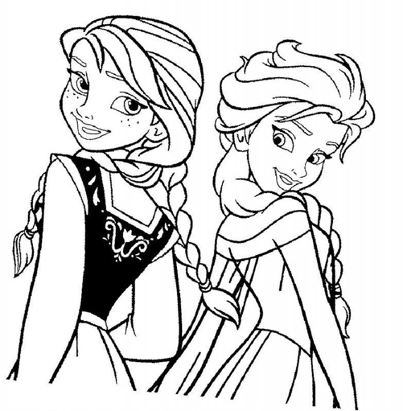 Desene Cu Elsa și Ana De Colorat Planșe și Imagini De Colorat Cu Elsa și Ana