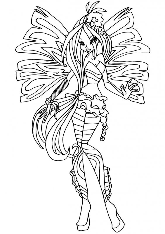 Desene cu Winx Sirenix de colorat, imagini și planșe de