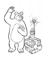 Desene cu Masa si Ursul de colorat, imagini și planșe de colorat cu Masa si Ursul