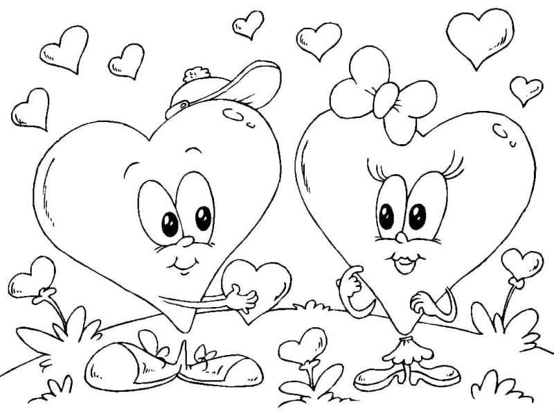 Miss animation Dazzling Felicitari cu Valentine's day de colorat, desene, imagini și planșe de  colorat cu Valentine's day