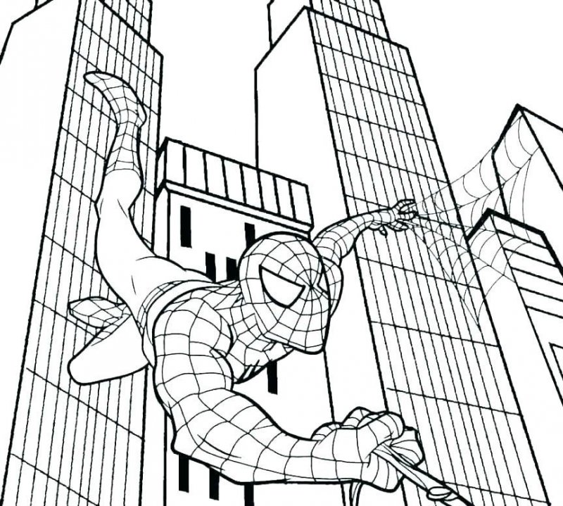 Desene cu Spiderman de colorat, imagini și planșe de