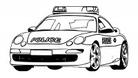 Desene cu Masini de Politie de colorat, imagini È™i planÈ™e de colorat cu masini de Politie