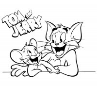Desene cu Tom si Jerry de colorat, imagini È™i planÈ™e de colorat cu Tom si Jerry