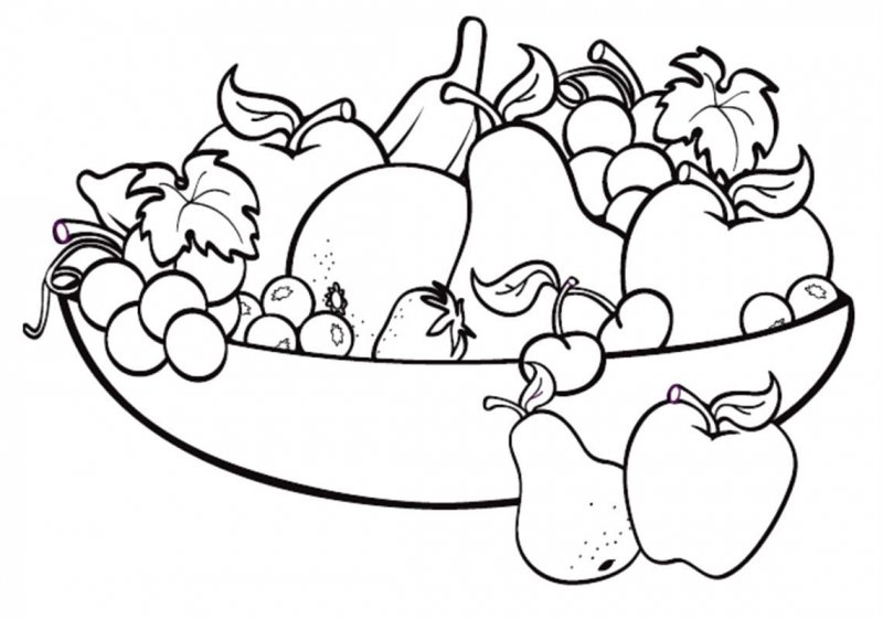 Desene Cu Cos Cu Fructe De Colorat Imagini și Planșe De Colorat Cu Cos Cu Fructe