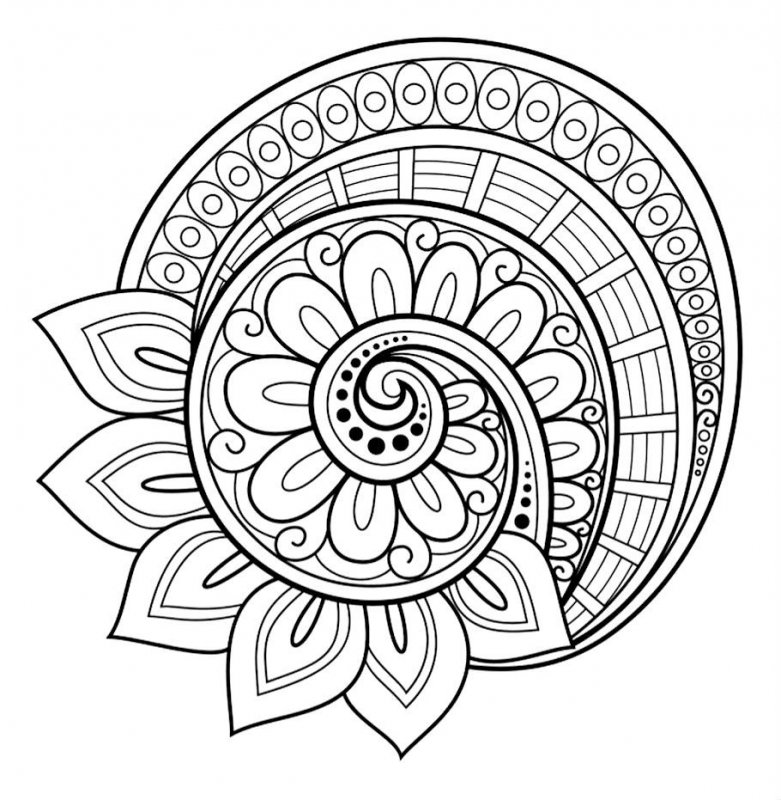 Desene cu Mandala de colorat, imagini și planșe de colorat