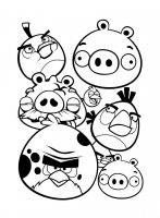 Desene cu Angry Birds de colorat, imagini È™i planÈ™e de colorat cu Angry Birds