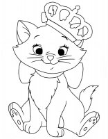 Desene cu Pisica Marie de colorat, imagini È™i planÈ™e de colorat cu Pisica Marie