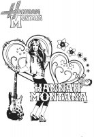 Desene cu Hannah Montana de colorat, imagini È™i planÈ™e de colorat cu Hannah Montana